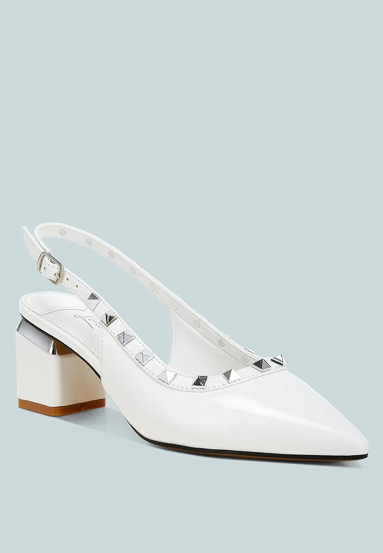 Stud Embellished Slingback Sandals By MODE