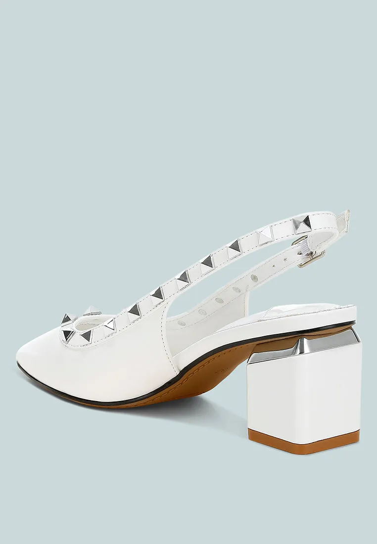 Stud Embellished Slingback Sandals By MODE