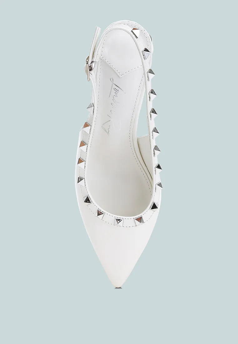 Stud Embellished Slingback Sandals By MODE