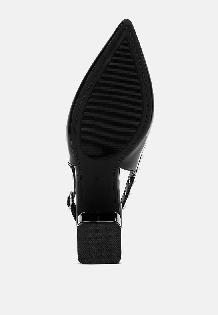 Stud Embellished Slingback Sandals By MODE
