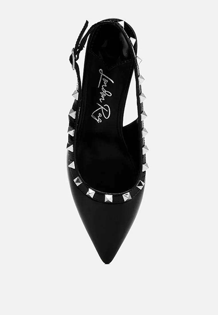 Stud Embellished Slingback Sandals By MODE
