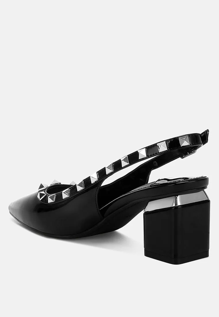 Stud Embellished Slingback Sandals By MODE