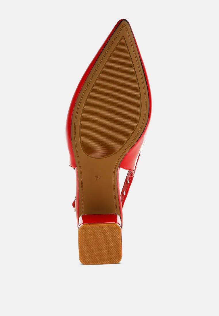 Stud Embellished Slingback Sandals By MODE