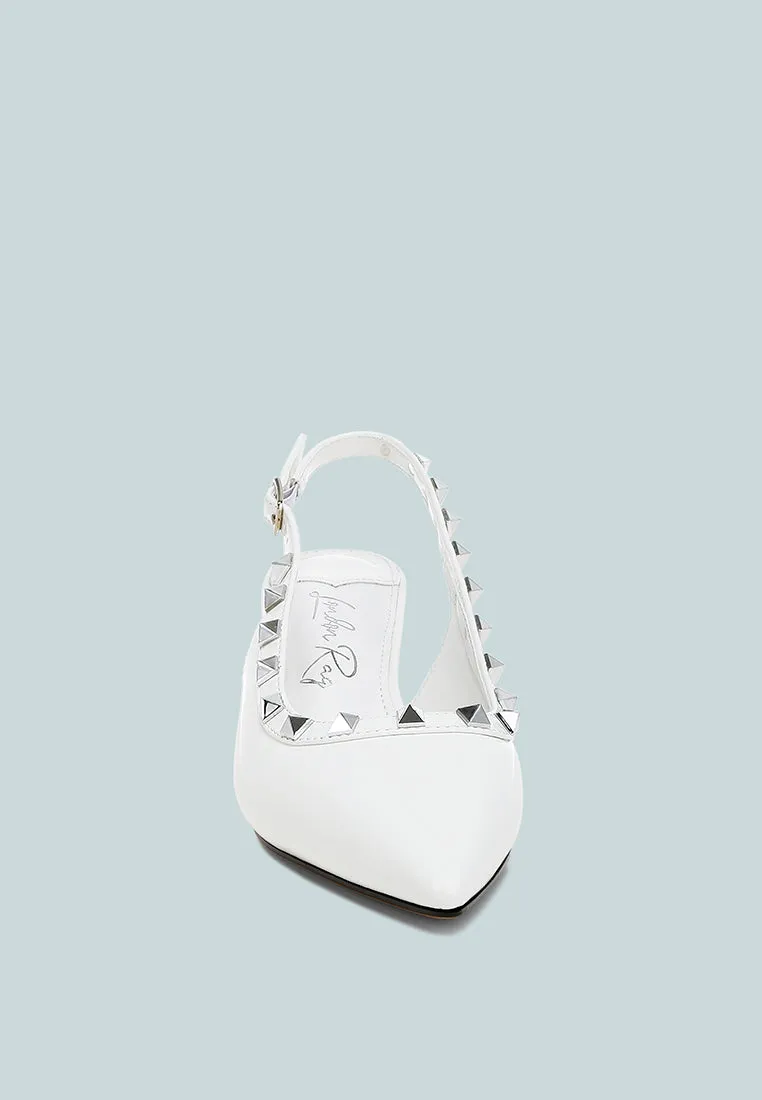 Stud Embellished Slingback Sandals By RAG