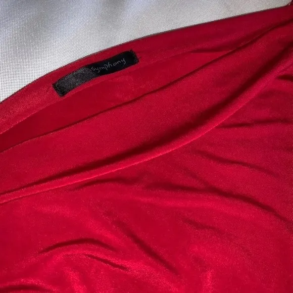 Symphony One Shoulder Red Cocktail Dress