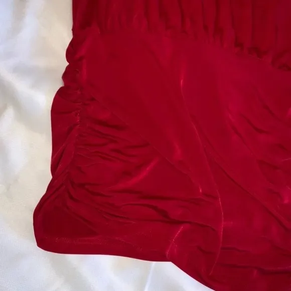 Symphony One Shoulder Red Cocktail Dress