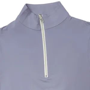 Tailored Sportsman IceFil Short Sleeve Riding Shirt - Lilac w/ Silver Zipper