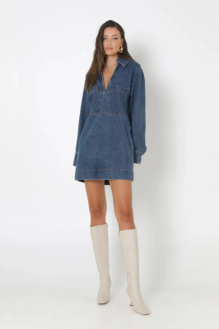 TARA DENIM DRESS