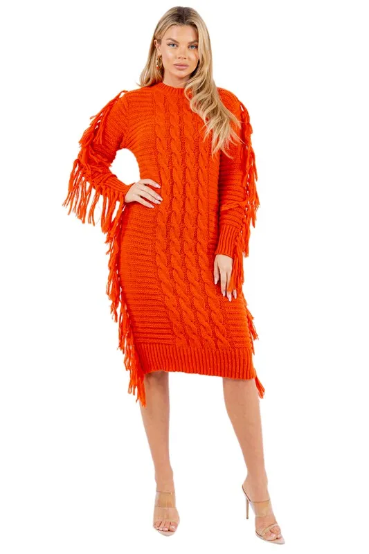 Tassel Sweater Dress