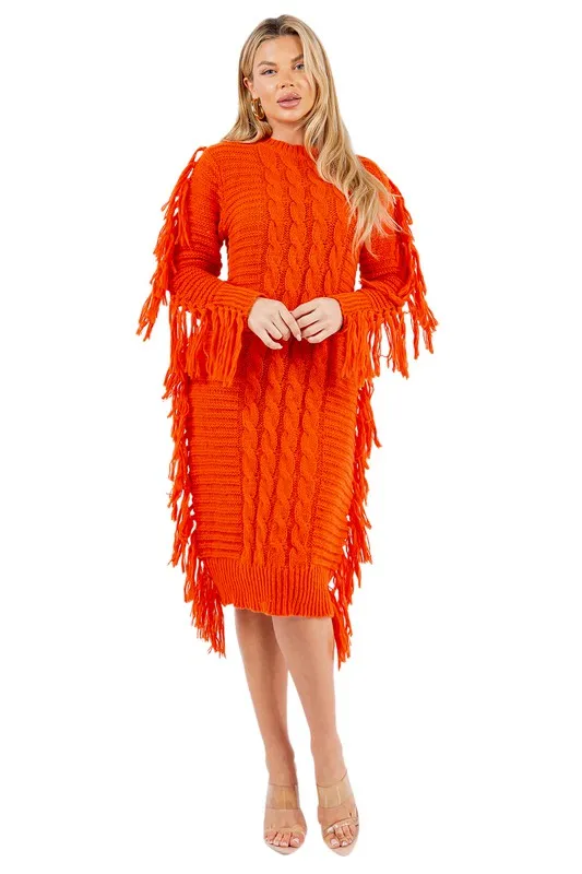 Tassel Sweater Dress