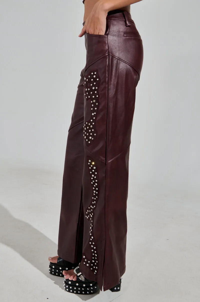 TEMPTATION'S BEST FRIEND PANT IN BURGUNDY