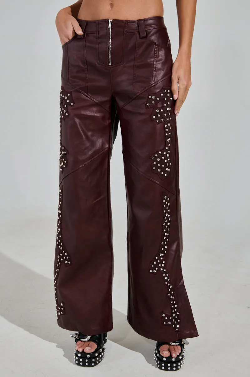 TEMPTATION'S BEST FRIEND PANT IN BURGUNDY