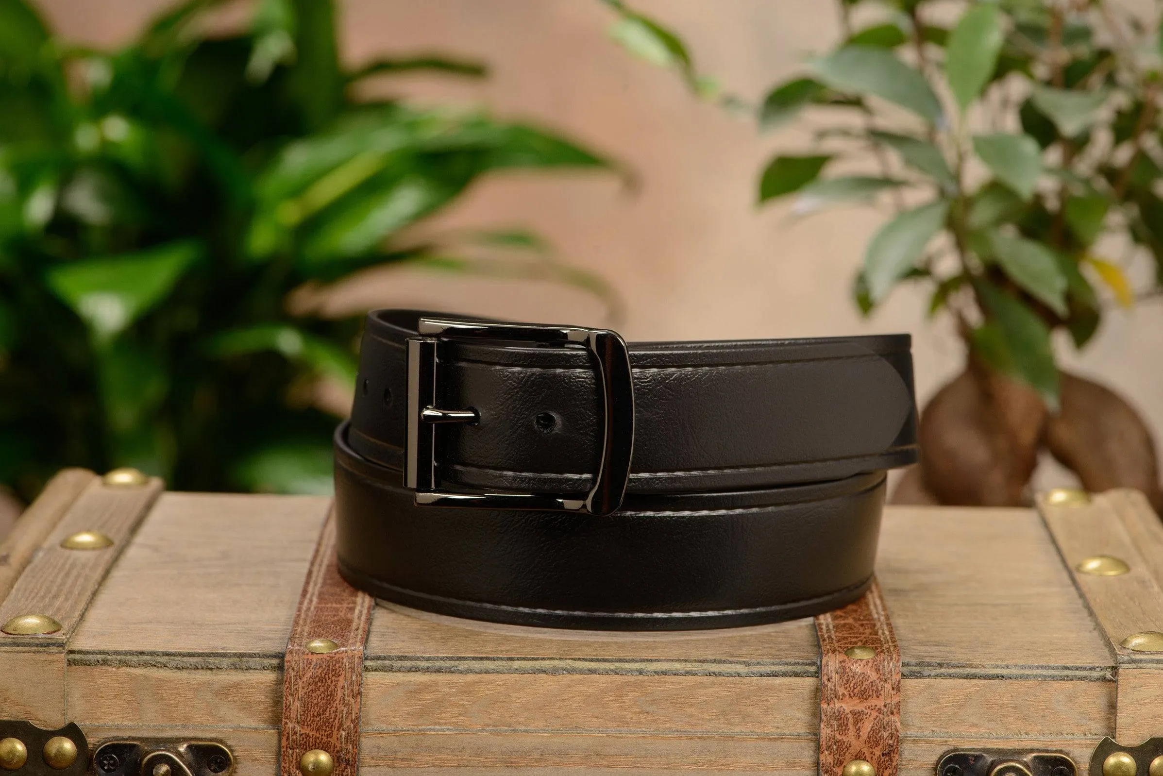 The Hercules Belt™ -  Black With Gunmetal Hercules Buckle 1.50" (H200)