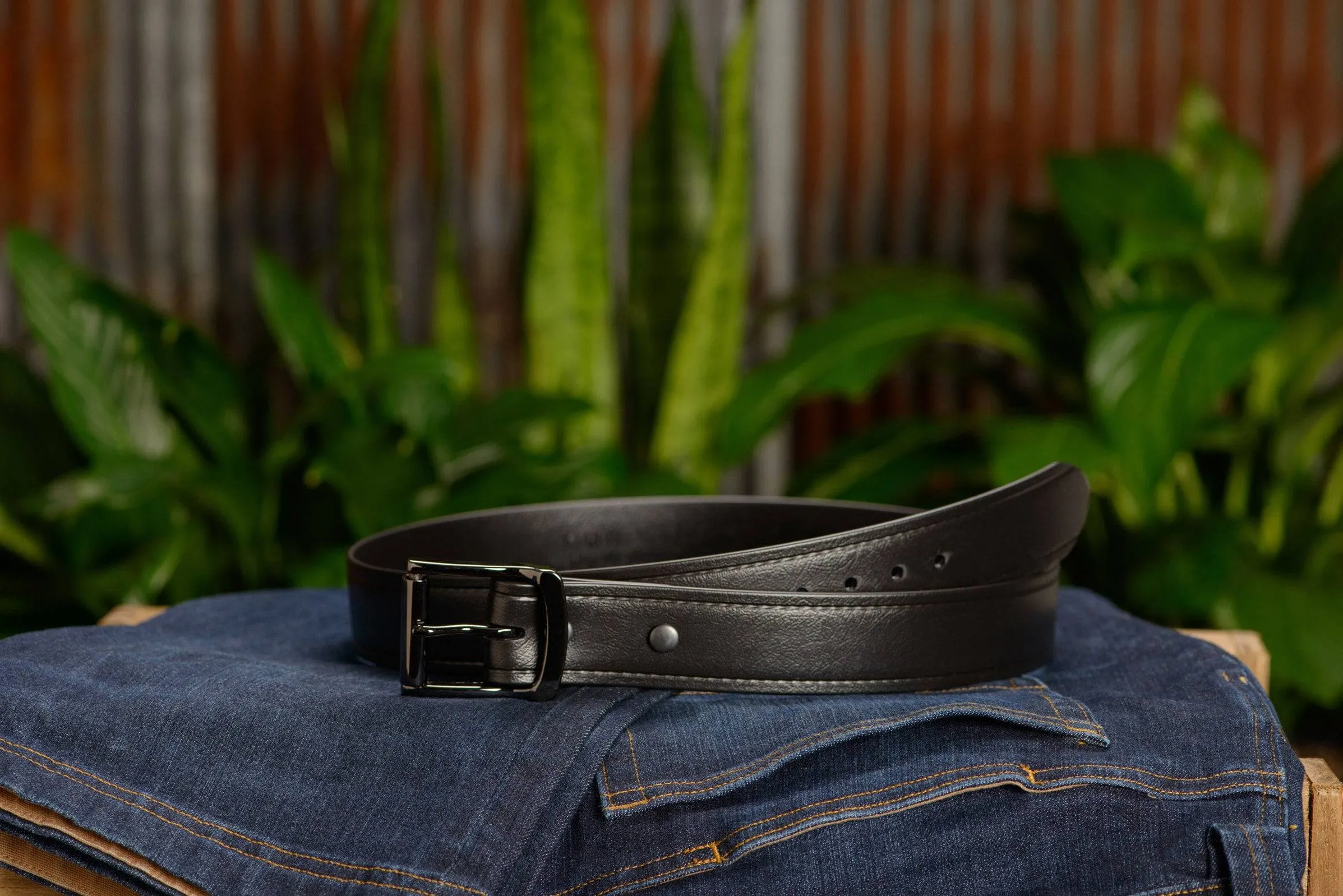 The Hercules Belt™ -  Black With Gunmetal Hercules Buckle 1.50" (H200)