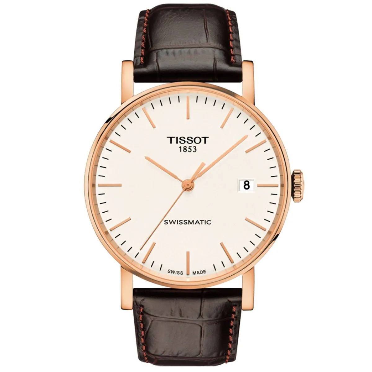 TISSOT SWISSMATIC 21MM BROWN LEATHER STRAP