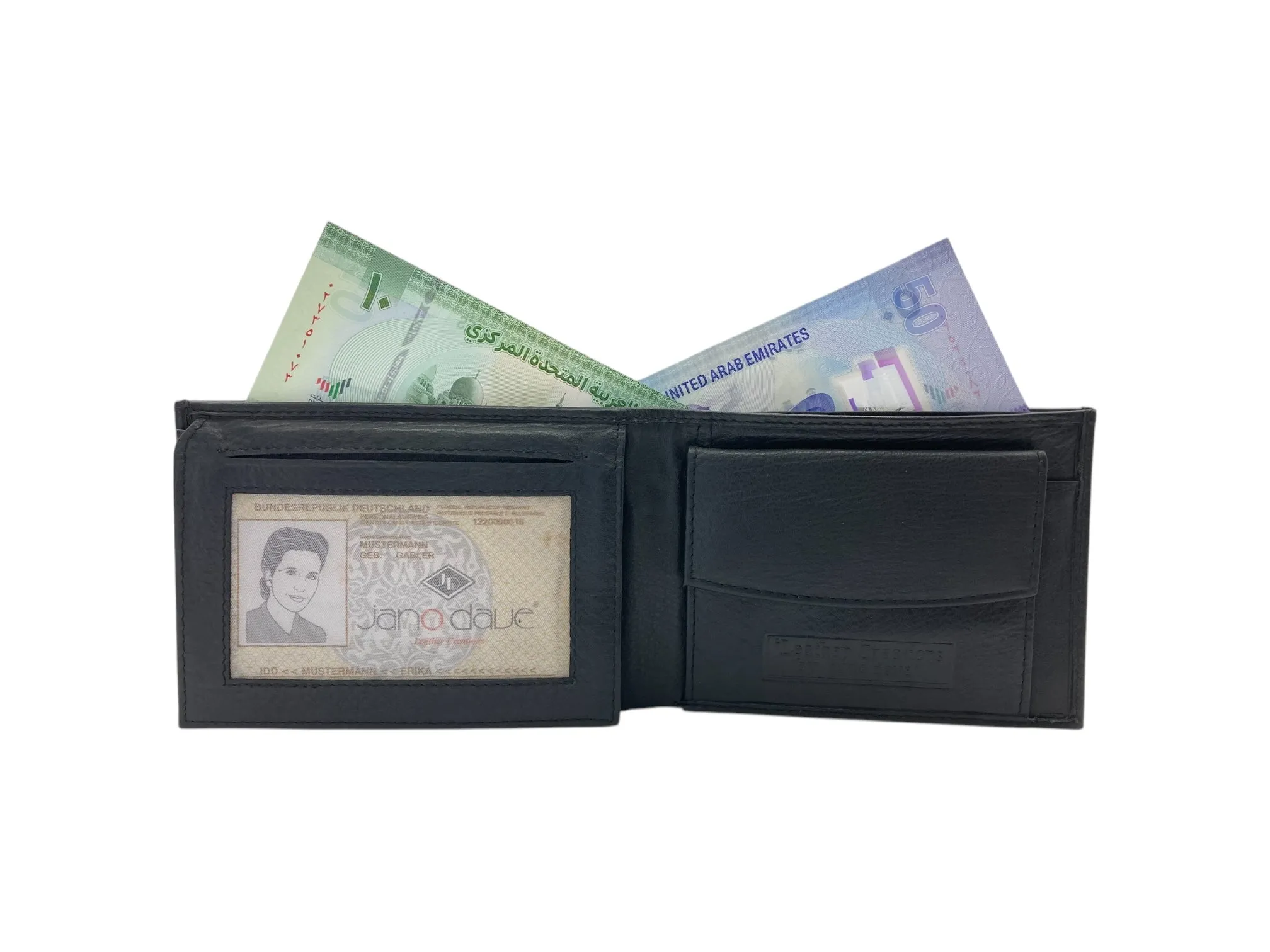 Top Grain Napa Leather Card & Coin Billfold Wallet # JD-1816