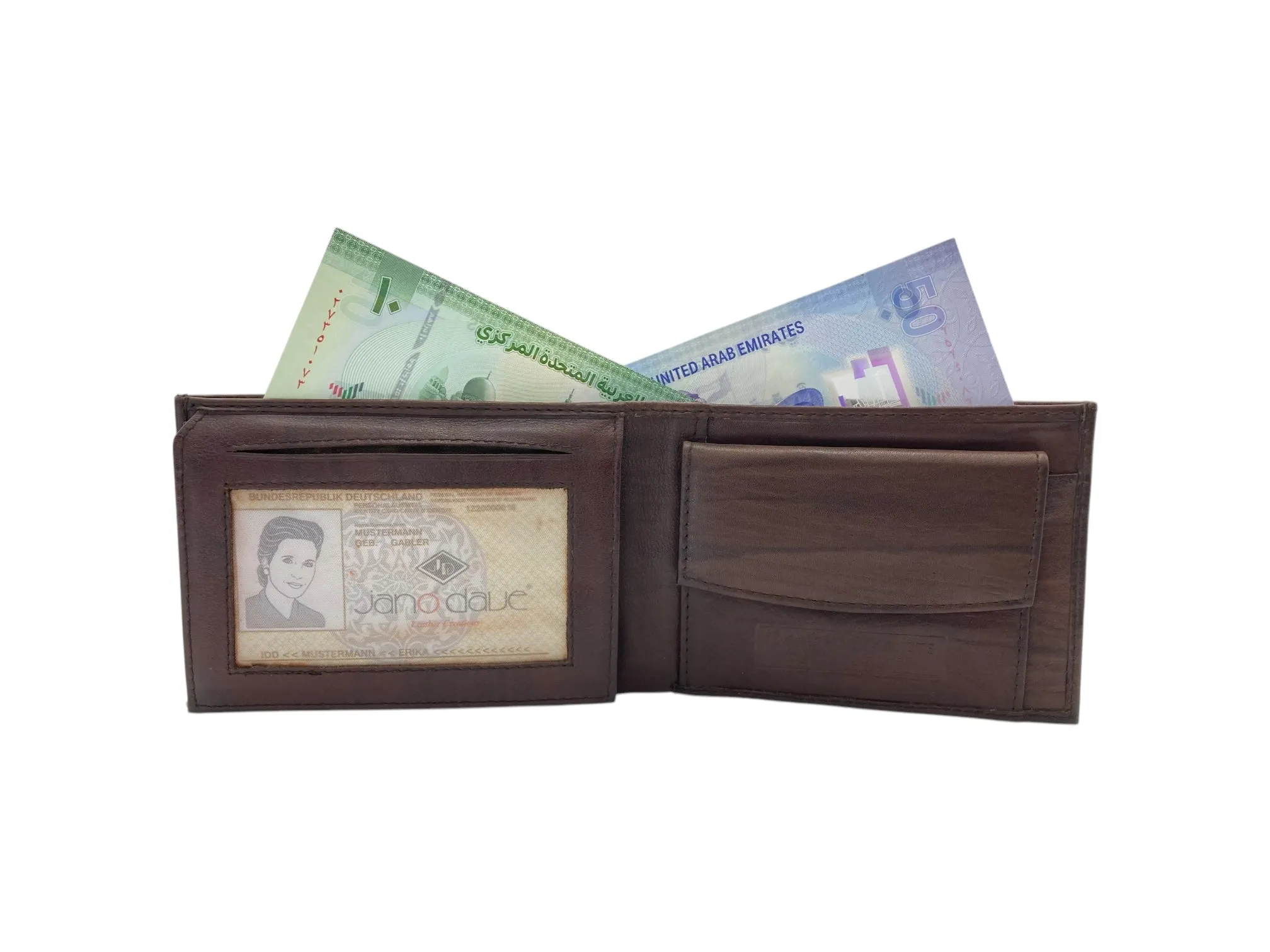 Top Grain Napa Leather Card & Coin Billfold Wallet # JD-1816
