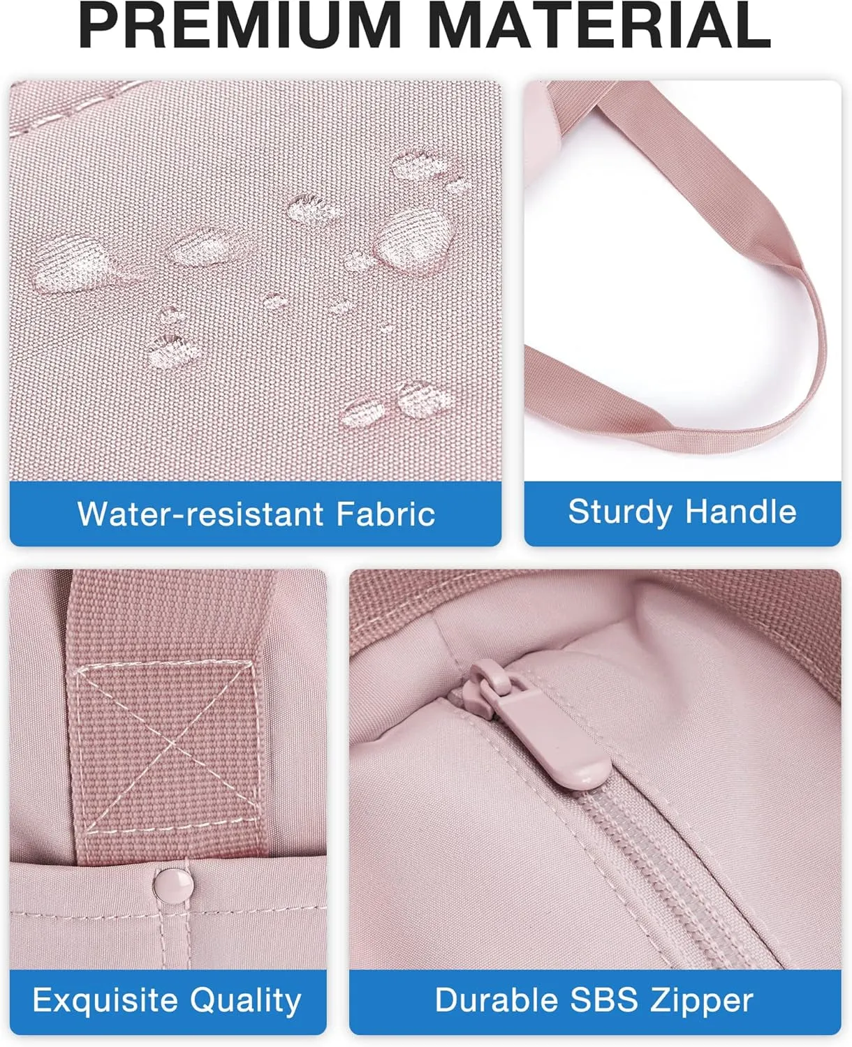 Tote Bag for Women, Foldable Tote Bag with Zipper Large Shoulder Bag Top Handle Handbag for Travel, Work