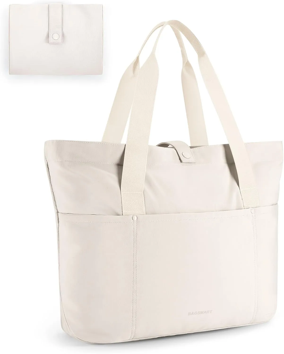 Tote Bag for Women, Foldable Tote Bag with Zipper Large Shoulder Bag Top Handle Handbag for Travel, Work