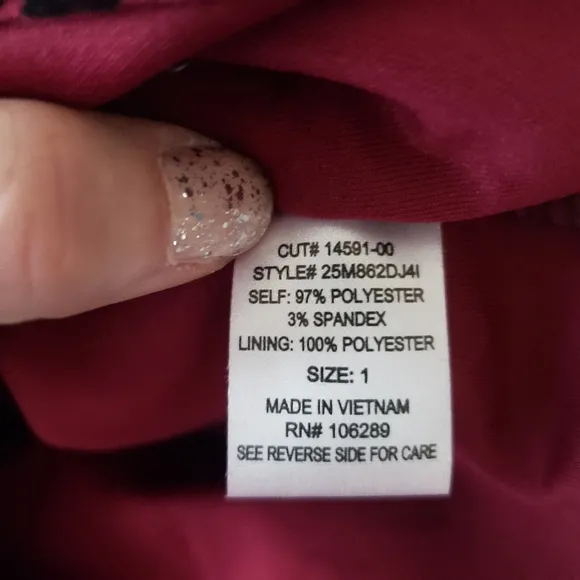 Trixxi Maroon Floral Cocktail Mini Dress, 1