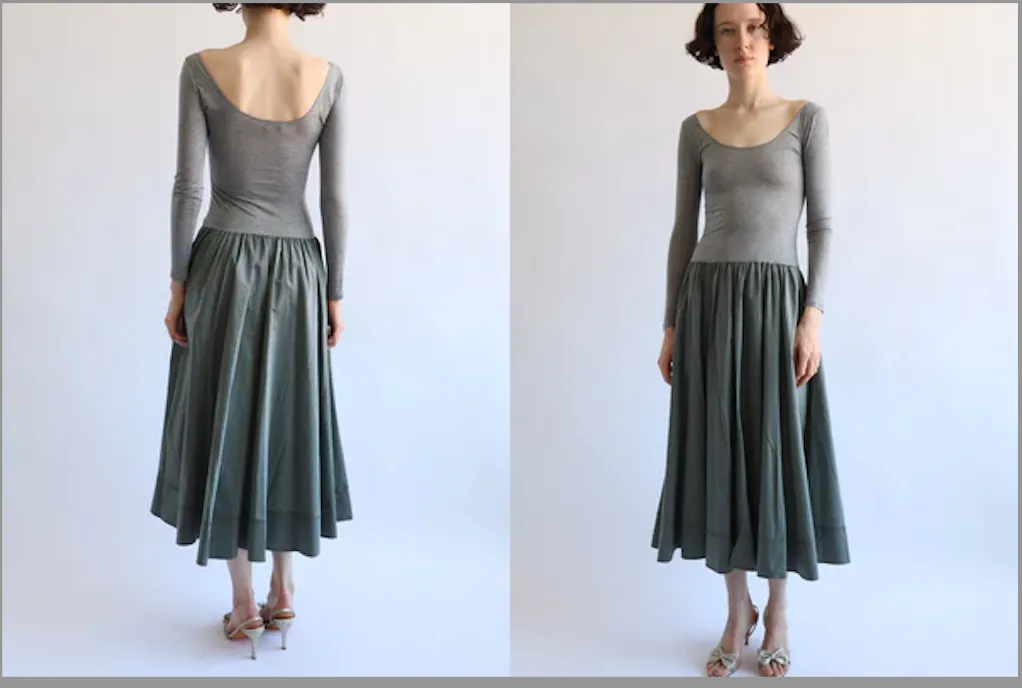 Two-tone dress, tidal