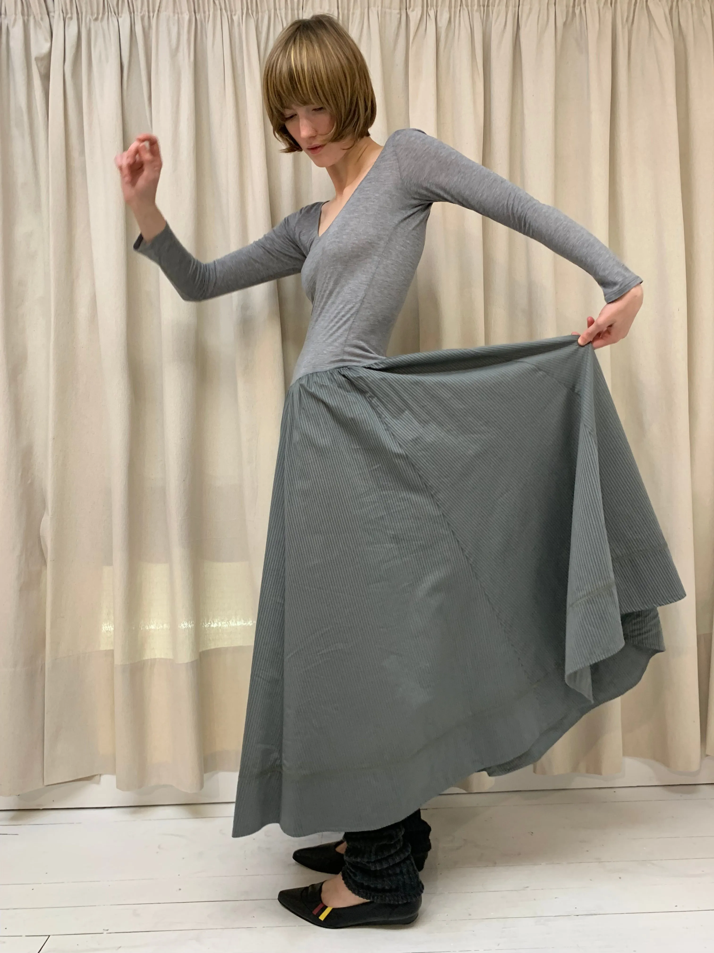 Two-tone dress, tidal