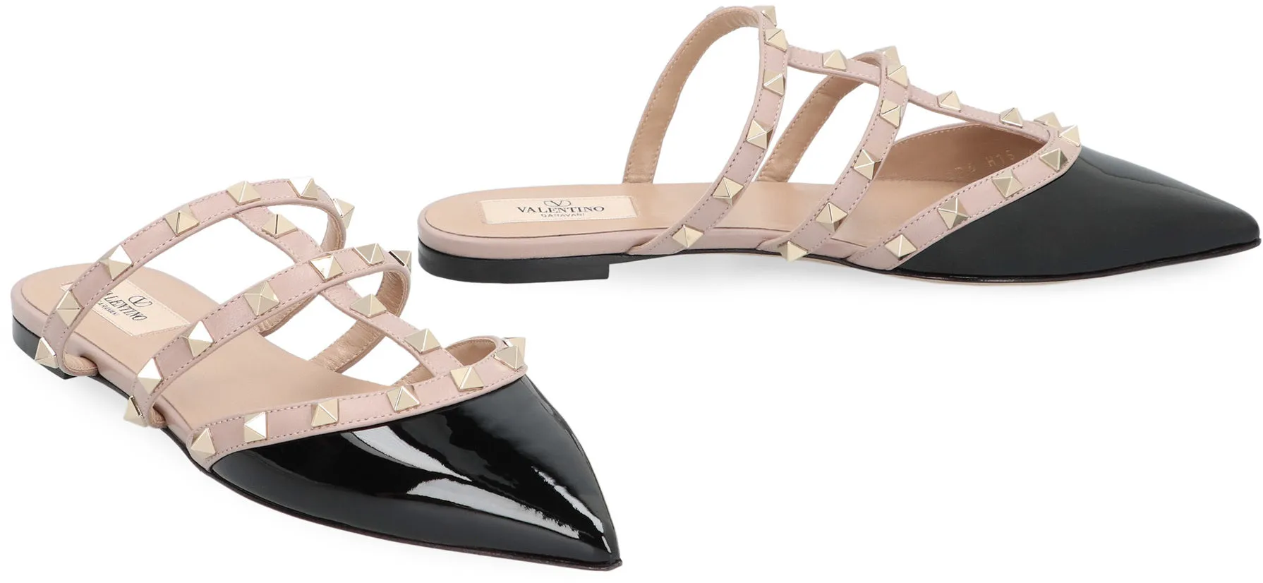 Valentino Garavani - Rockstud patent leather mules