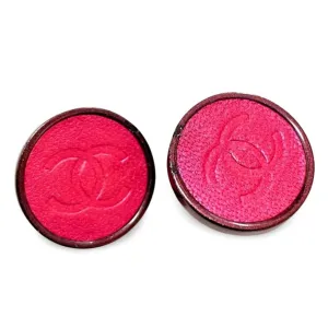 Vintage CHANEL pink and purple frame earrings with CC mark. Mod and chic jewelry. 060123ac1