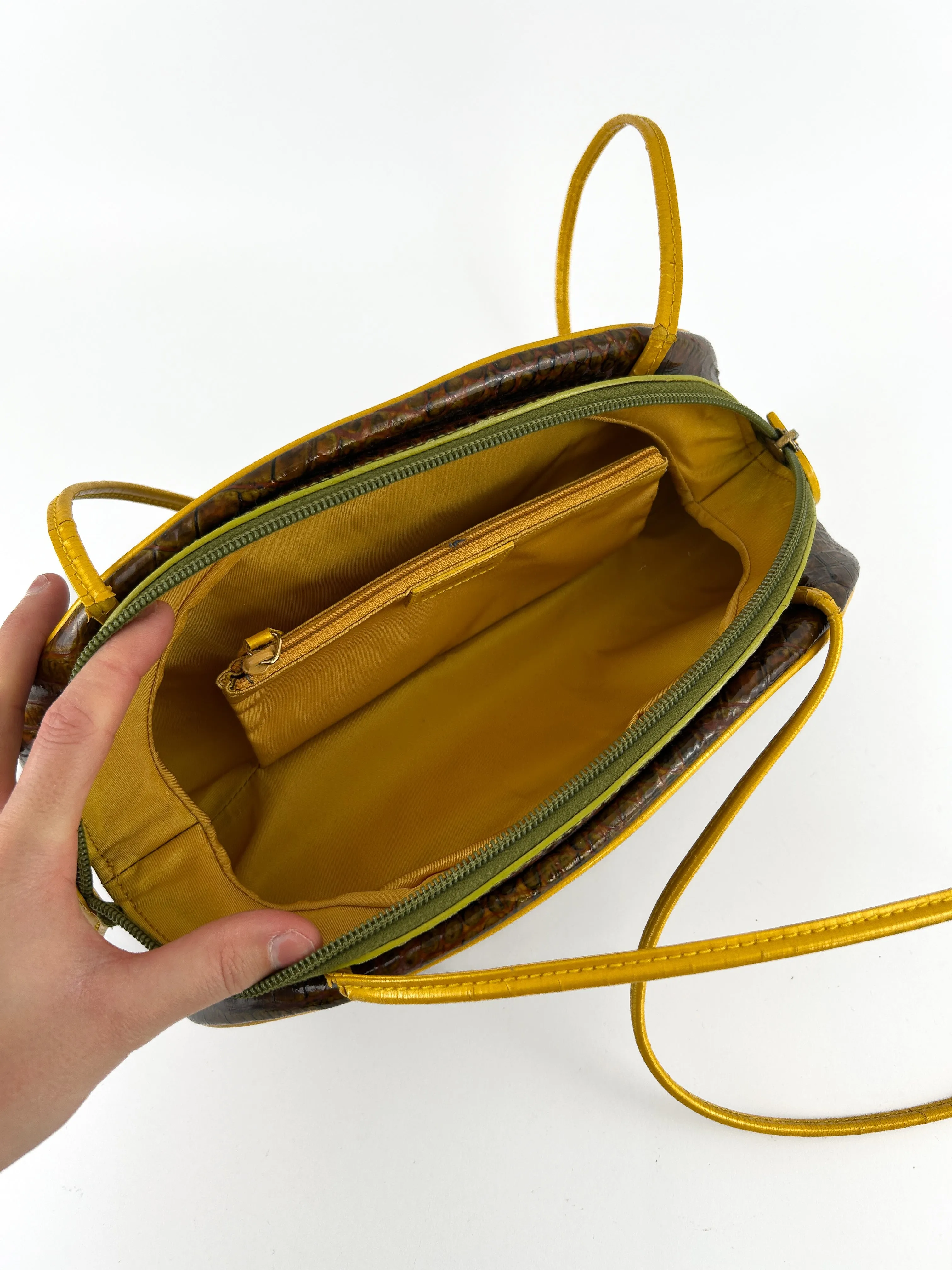 Vintage Christian Dior Embossed Patent Leather Handbag (2000)