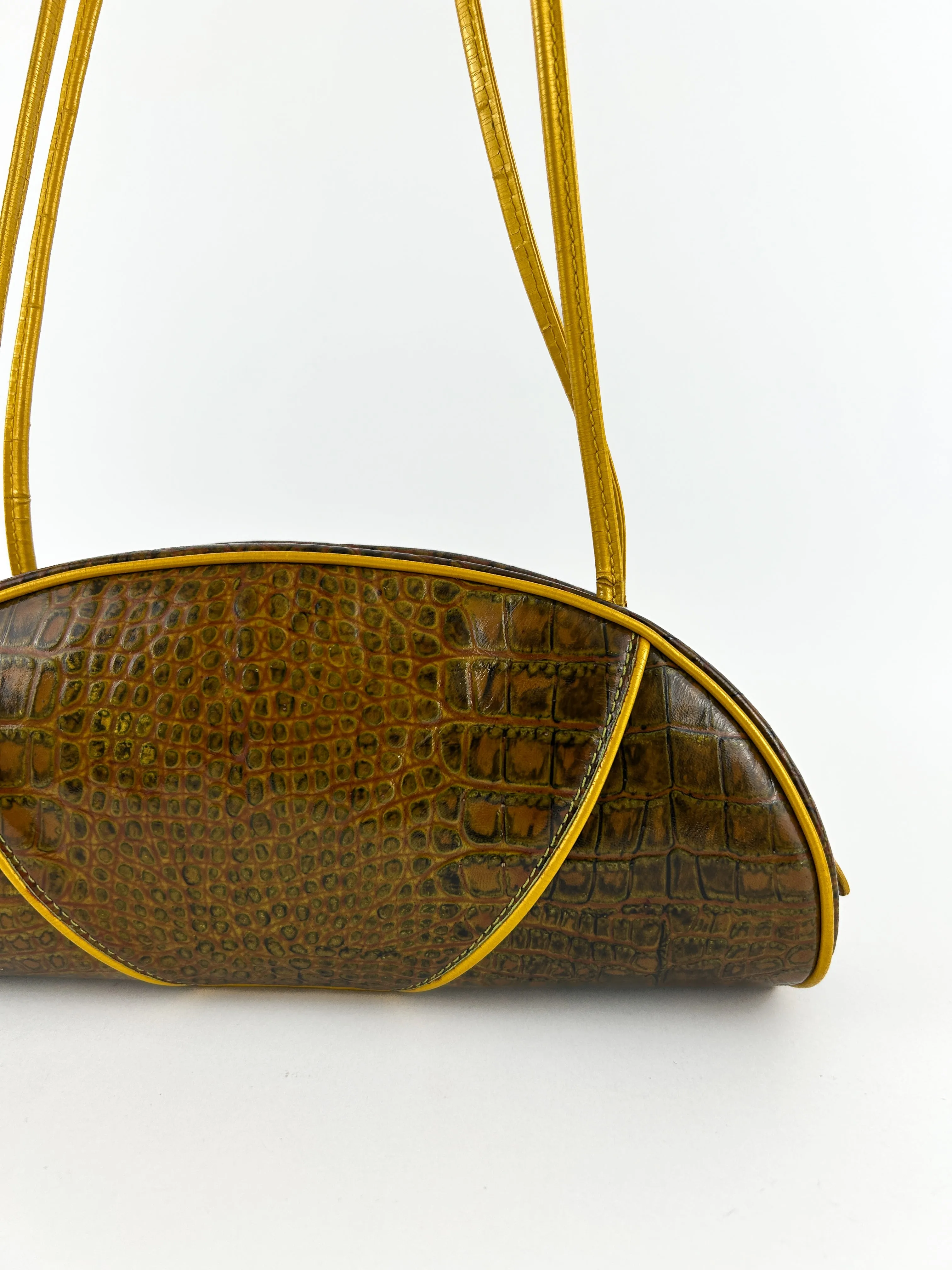 Vintage Christian Dior Embossed Patent Leather Handbag (2000)
