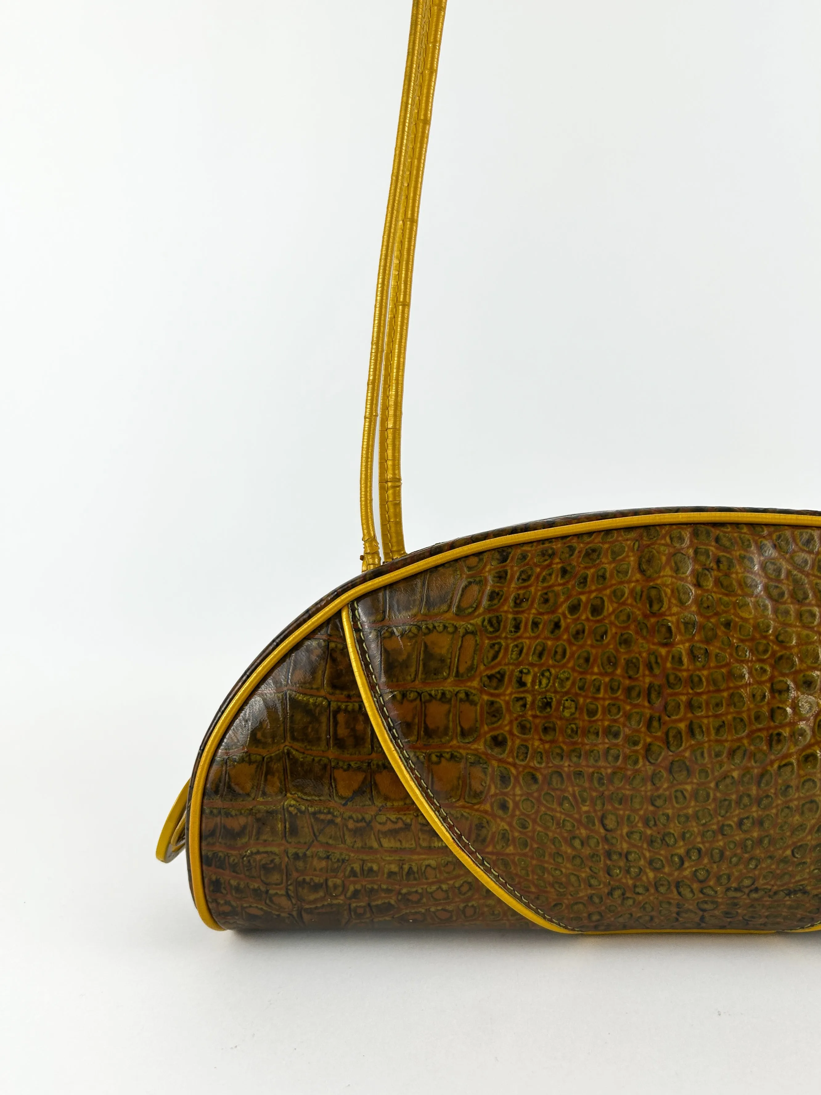 Vintage Christian Dior Embossed Patent Leather Handbag (2000)
