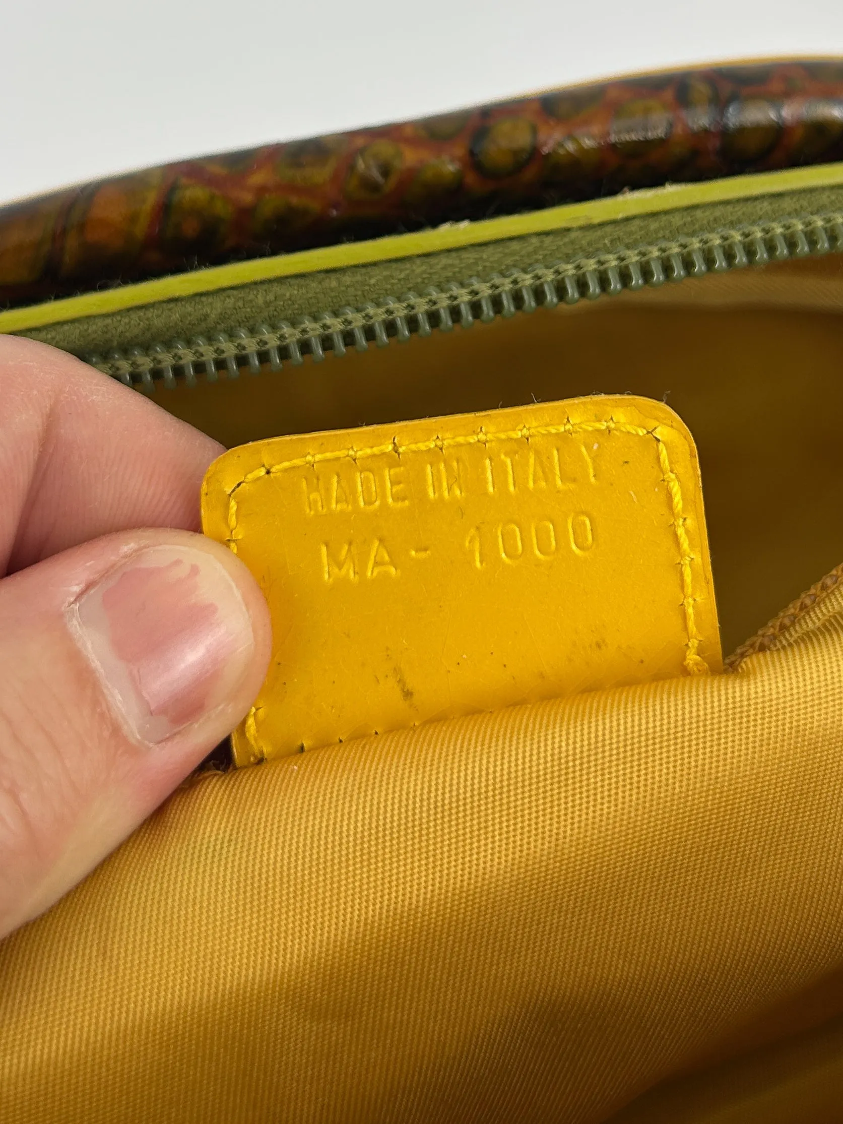 Vintage Christian Dior Embossed Patent Leather Handbag (2000)
