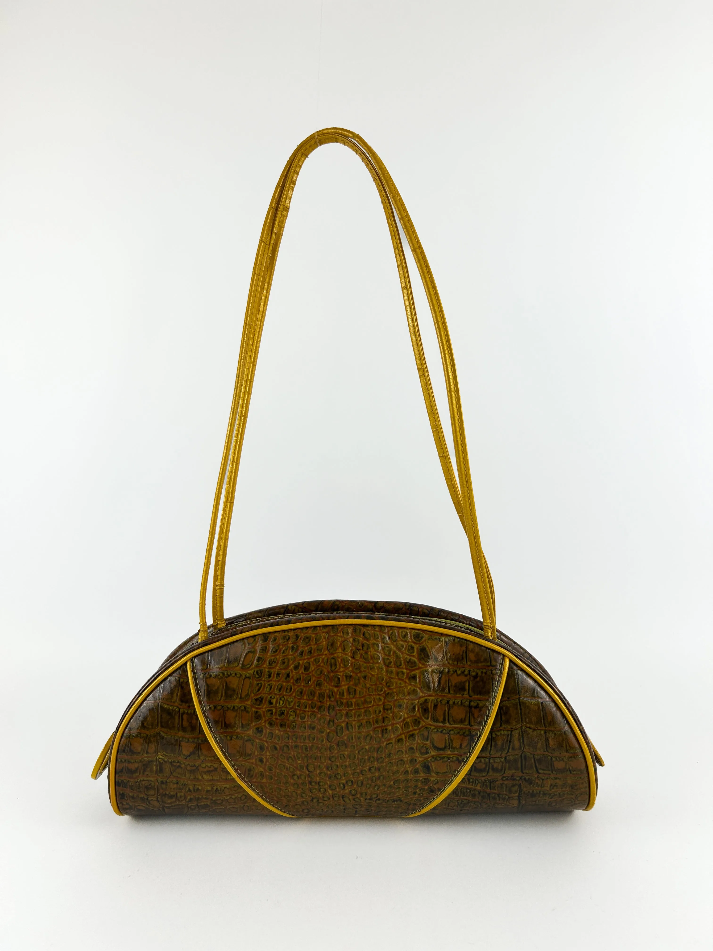 Vintage Christian Dior Embossed Patent Leather Handbag (2000)