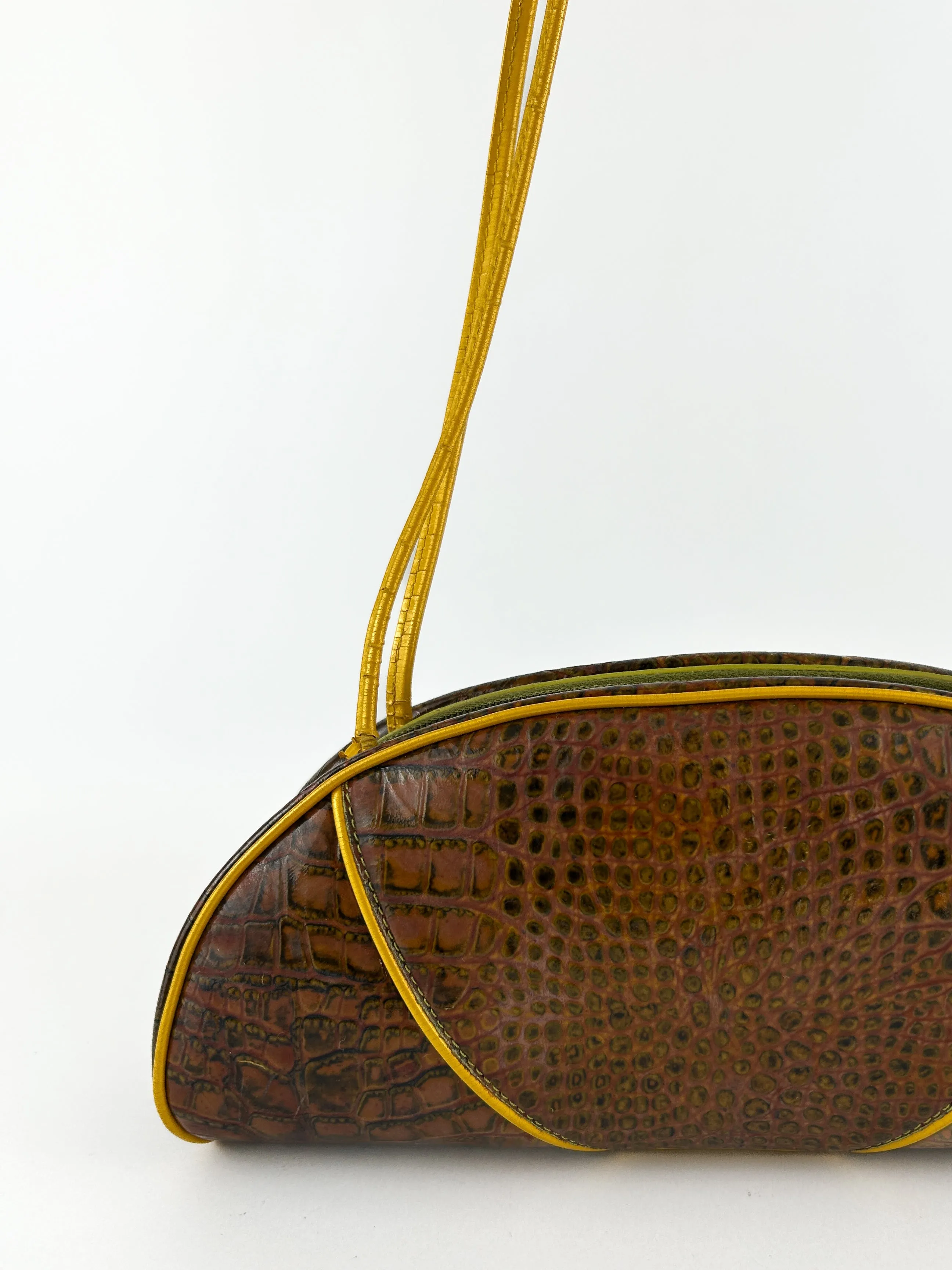 Vintage Christian Dior Embossed Patent Leather Handbag (2000)