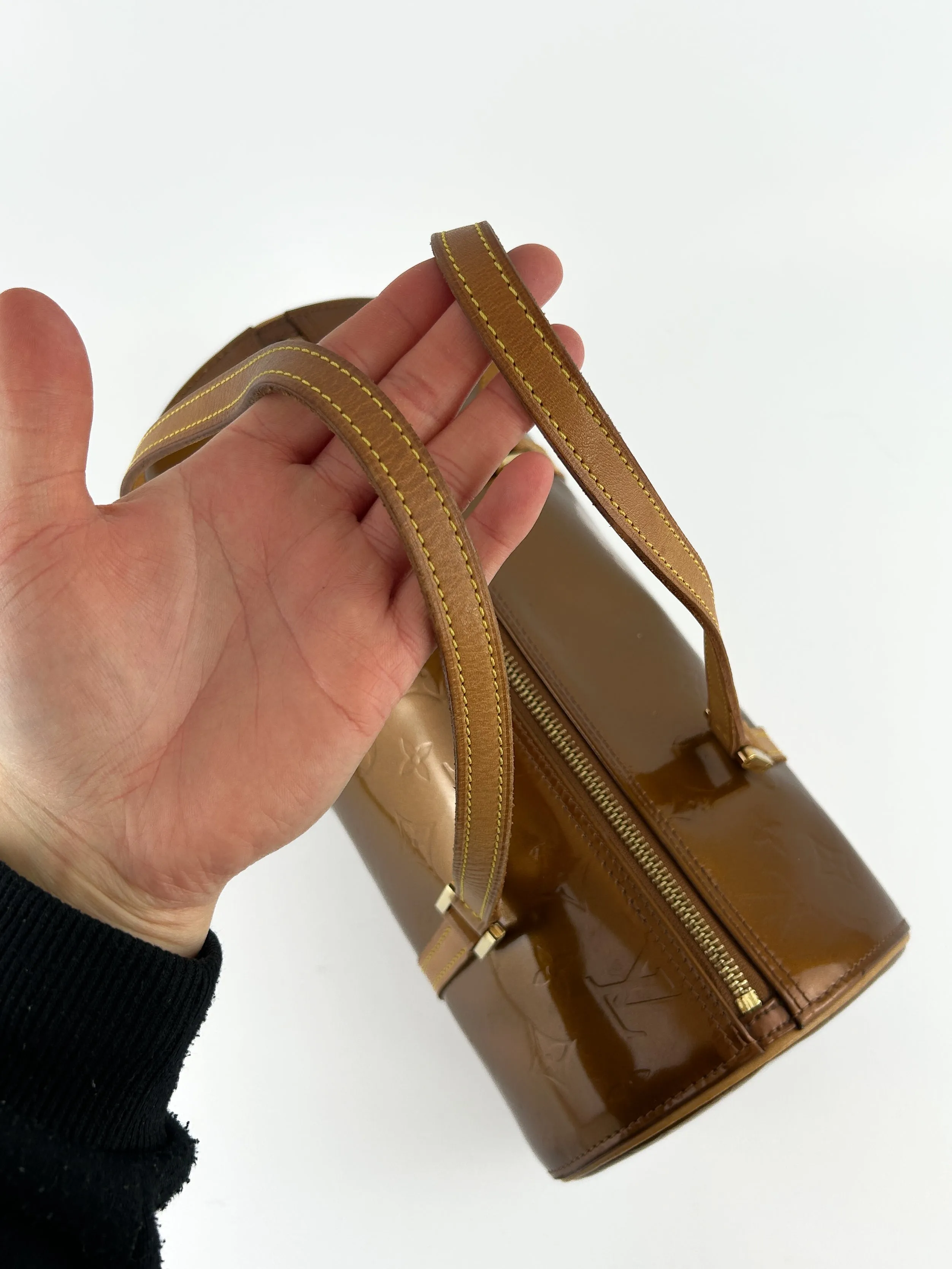 Vintage Louis Vuitton Vernis Bedford Handbag (Bronze) (2001)