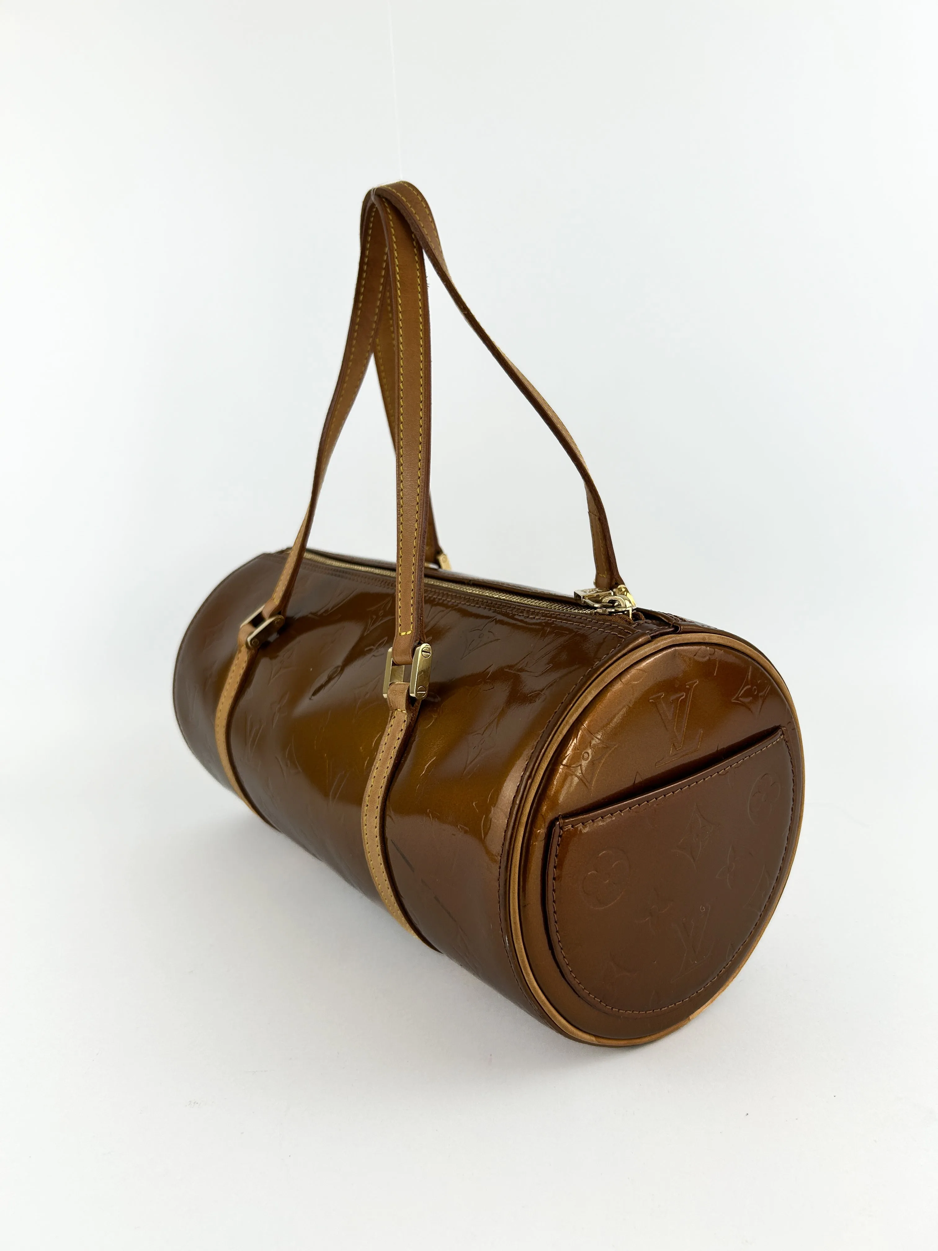 Vintage Louis Vuitton Vernis Bedford Handbag (Bronze) (2001)