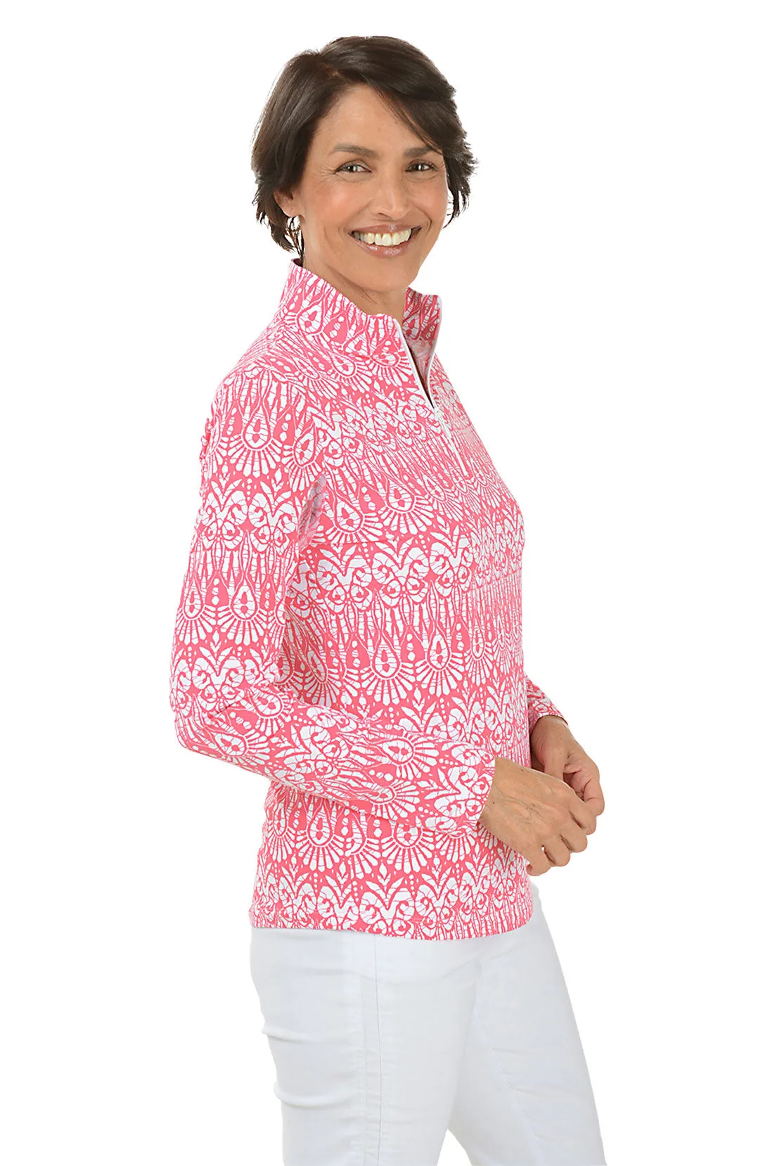Watermelon Barbara Palm UPF50  Sun Shirt