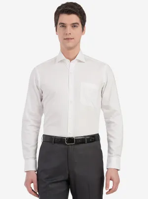 White Dobby Slim Fit Formal Shirt | Metal