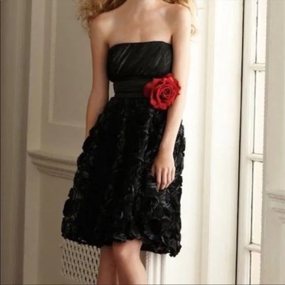 White House Black Market Black Strapless Dress