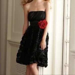 White House Black Market Black Strapless Dress