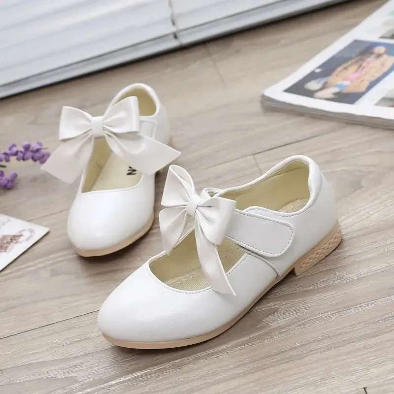White Leather Shoes for Girls