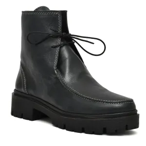 Women's ankle boot with Midnight Blue leather OF-6407
