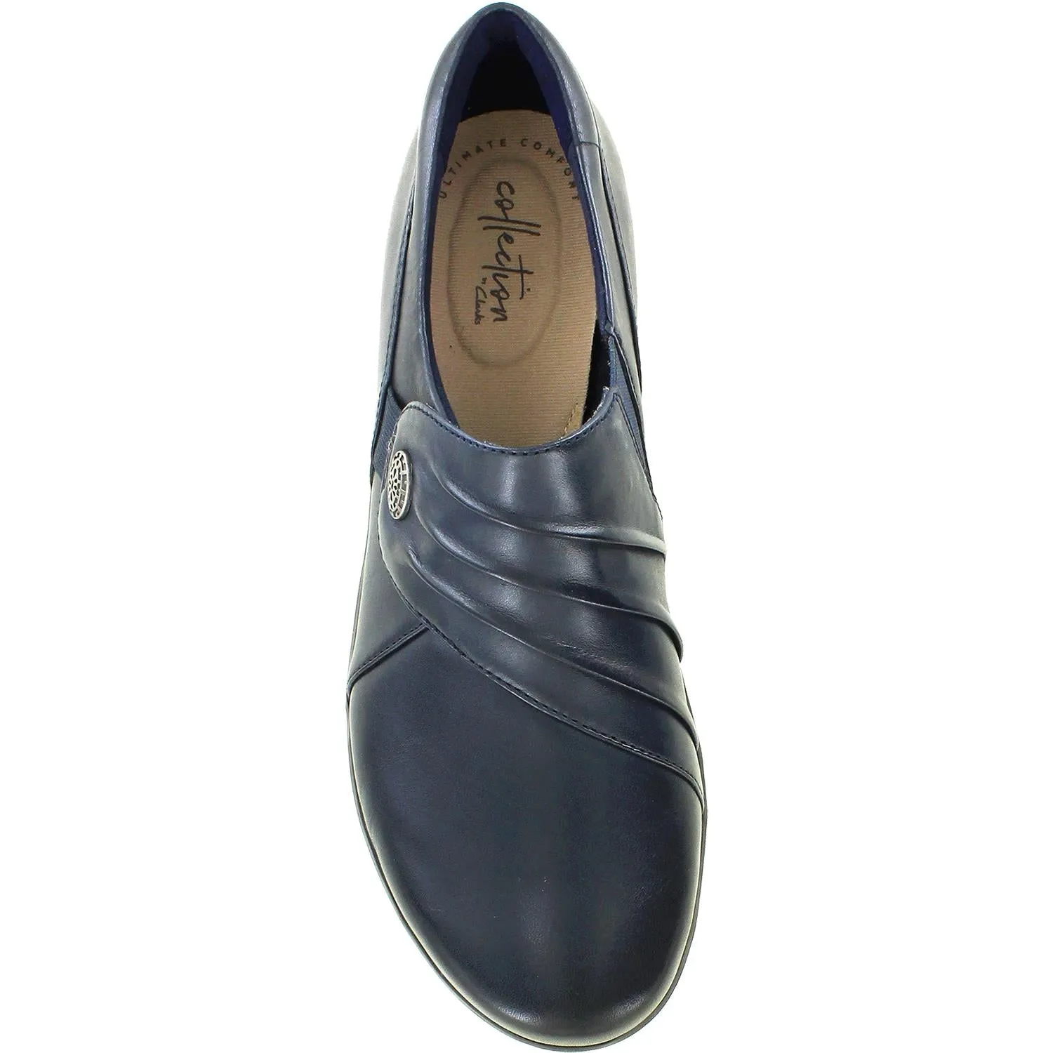 Women's Clarks Hope Roxanne Navy Leather