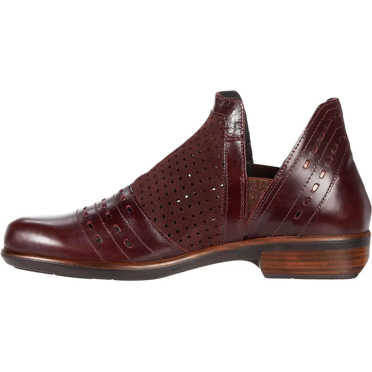 Women's Naot Rivotra Burgundy/Bordeaux Leather/Suede