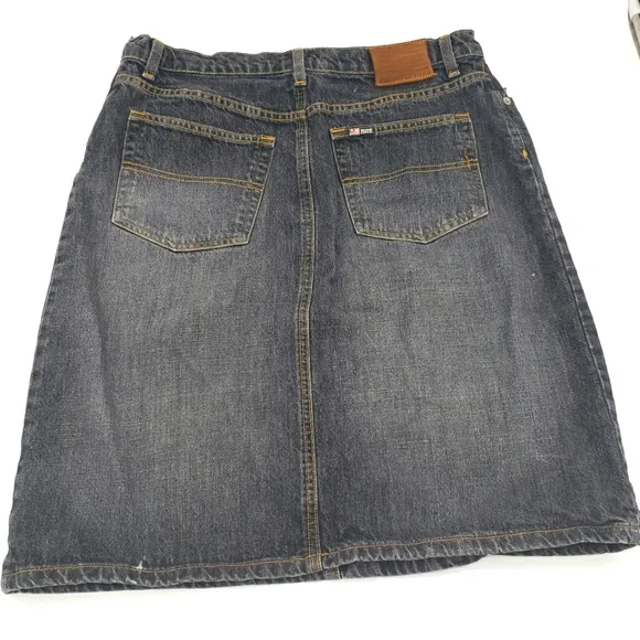 Women's Ralph Lauren Denim Knee Jean Skirt Size 12