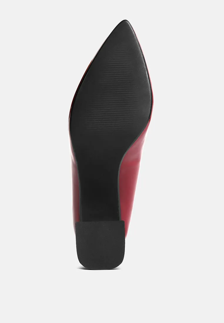 Zaila Metallic Accent Block Heel Pumps By RAG