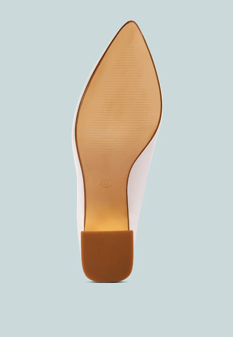 Zaila Metallic Accent Block Heel Pumps By RAG
