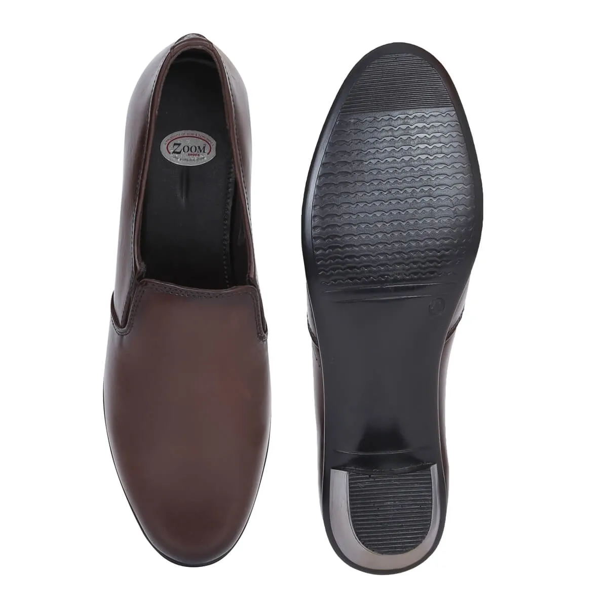 Zoom Shoes Genuine Leather Formal Bellies For Women With Block Heel L-005